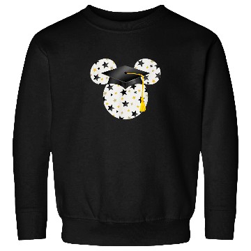 Discover Disney Mickey Head Graduation Hat Star Fill Sweatshirts