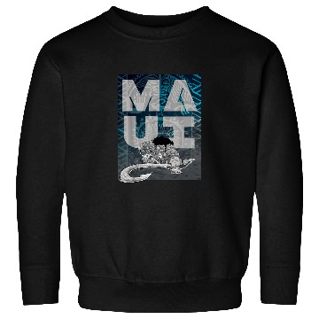 Discover Disney Moana Maui Tattoo Style Letter Stack Port Sweatshirts