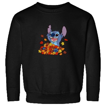 Discover Disney Lilo Stitch Autumn Leaves Stitch Sweatshirts