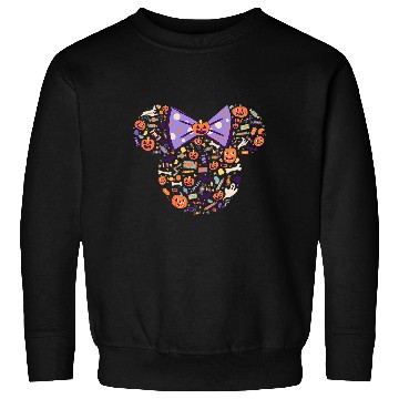 Discover Disney Minnie Mouse Icon Candy and Pumpkins Halloween Sweatshirts