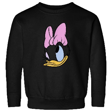 Discover Disney Daisy Duck Big Face Winking Bow Sweatshirts