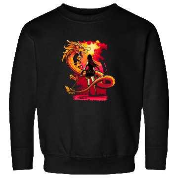 Discover Reflection Sticker: Disney Mulan Anime Mushu, Mulan and Mushu Sweatshirts