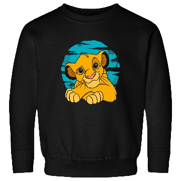 Discover Disney The Lion King Young Simba Resting Blue 90s Sweatshirts
