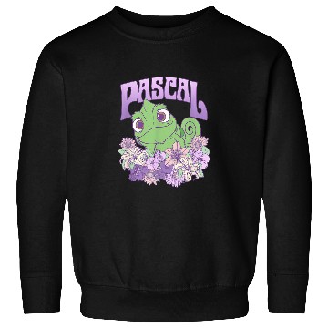 Discover Disney Tangled Cute Pascal Floral Pastel Big Che Sweatshirts