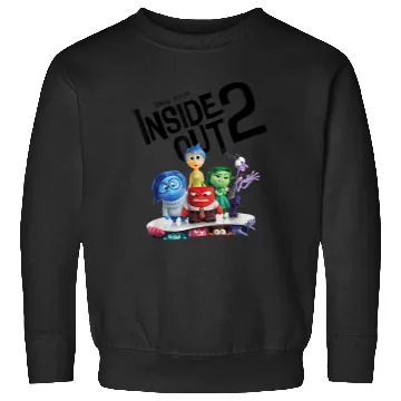 Discover Disneyss Pixars Inside Out 2 Emotional Group Title Movie Poster Sweatshirts