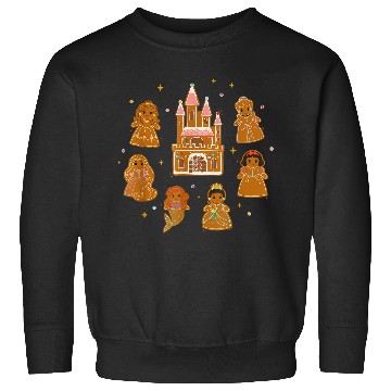 Discover Disney Princess Holiday Christmas Gingerbread Cookie Castle Sweatshirts