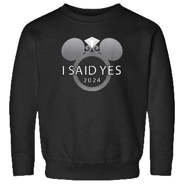 Discover Disney I Said Yes 2024 Engagement Ring Proposal Mickey Sweatshirts