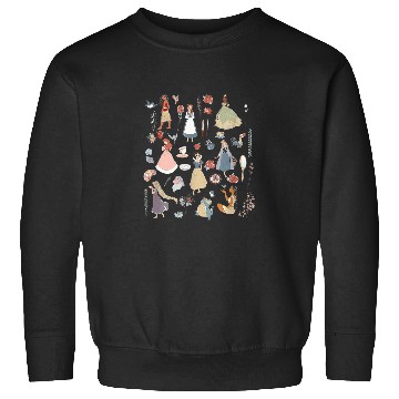 Discover Disney Princess  Collage Icons Group Shot Chest Sweatshirts