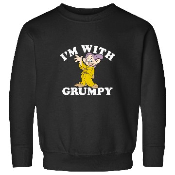 Discover Disney Snow White The Seven Dwarfs Dopey I'M With Grumpy Sweatshirts