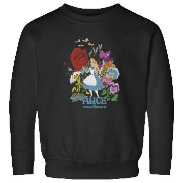 Discover Disney Alice In Wonderland Walking Through The Flowers Sweatshirts