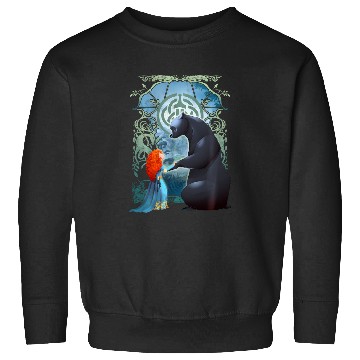 Discover Disney Pixar Brave Merida And Bear Profile Portrait Sweatshirts