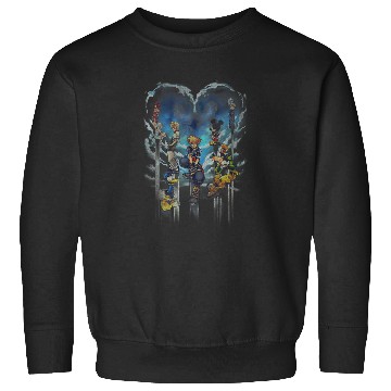 Discover Disneyss Kingdom Hearts Main Characters Heart Shape Distressed Sweatshirts