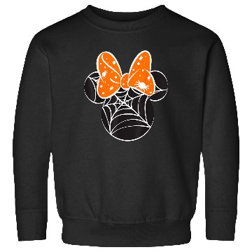 Discover Disney Mickey & Friends Halloween Minnie Spider Web Logo Sweatshirts
