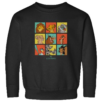Discover Disney The Lion King Characters 90S Grid Sweatshirts