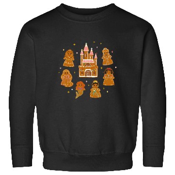 Discover Disney Princess Holiday Christmas Gingerbread Cookie Castle Sweatshirts