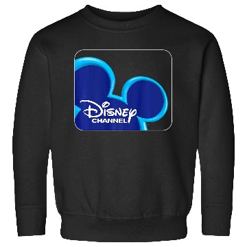 Discover Disney Channel  Mickey Mouse Blue Retro 2000s Logo Premium Sweatshirts