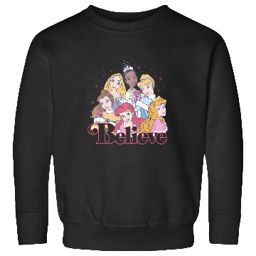 Discover Disney Christmas Princess Believe Group Shot Sweatshirts