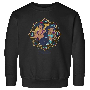 Discover Disney Aladdin Jasmine & Aladdin Circle Portrait Sweatshirts