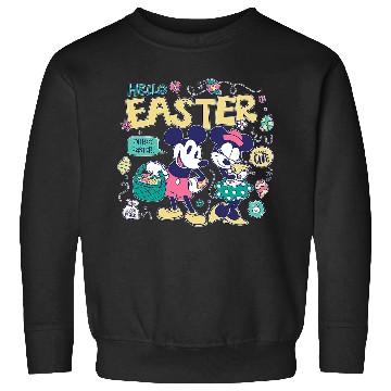 Discover Disney Mickey Mouse and Minnie Mouse Hello Easter Retro Sweatshirts