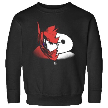 Discover Disney Big Hero 6 Baymax Split Face Epic Shot Distressed Epic Sweatshirts
