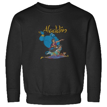 Discover Disney Aladdin  Group Shot Logo Sweatshirts