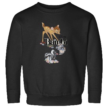 Discover Disney Bambi Classic Group Shot Title Logo Sweatshirts