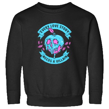 Discover Disney Villains Valentine'S Day Love Story Poison Apple Logo Sweatshirts