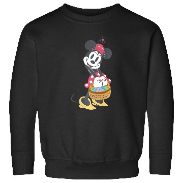 Discover Disney Minnie Mouse Pastel Spring Retro with Easter Basket Premium Sweatshirts