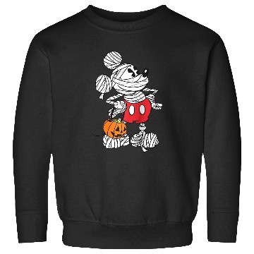 Discover Disney Retro Mickey Mouse Mummy Halloween Raglan Baseball Tee Sweatshirts