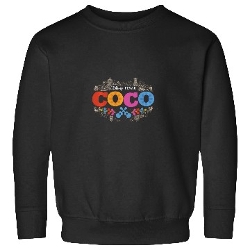 Discover Disney Pixar Coco Colorful Movie Logo Sweatshirts
