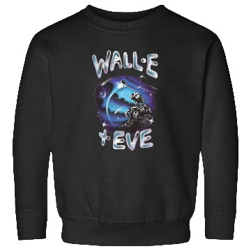 Discover Disney Pixar WALL-E Airbrush WALL-E And EVE Space Love Sweatshirts