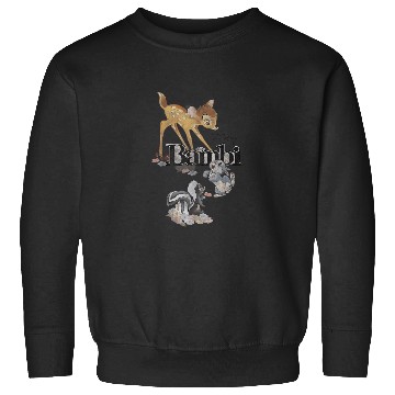 Discover Disney Bambi Classic Group Shot Title Logo Sweatshirts