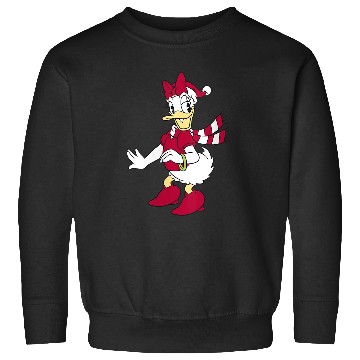 Discover Womens Disney Daisy Duck Classic Christmas Portrait V-Neck Sweatshirts