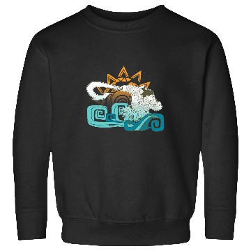 Discover Disney Moana Maui Hook Surf and Sun Gradient Graphic Sweatshirts