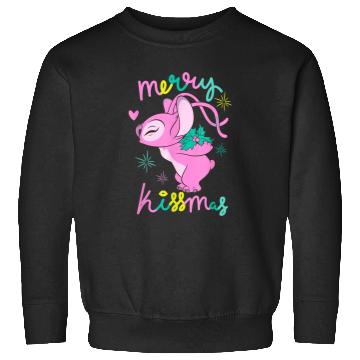 Discover Disneyss Lilo Stitch Christmas Angel Merry Kisssmas Mistletoe Sweatshirts