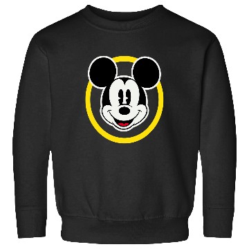 Discover Amazonss Essentials Disney Smiling Mickey in Yellow Circle Sweatshirts