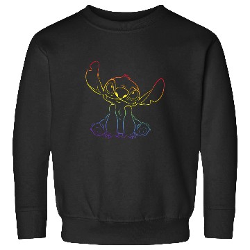 Discover Disney Lilo Stitch Pride Stitch Sitting Outline Sweatshirts