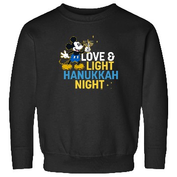 Discover Disney Mickey Mouse Love & Light Happy Hanukkah Sweatshirts