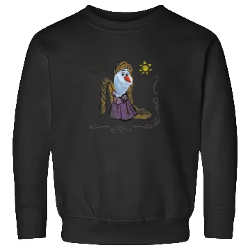 Discover Disney Olaf Presents Rapunzel Costume Sketch Sweatshirts