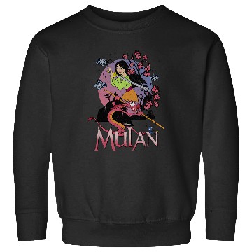 Discover Disney Mulan Warrior Stance Sunset Sweatshirts