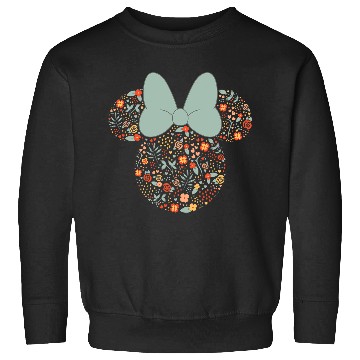 Discover Disney Minnie Mouse Spring Head Icon with Bow Springtime Sweatshirts