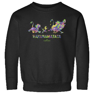 Discover Disneyss The Lion King Hakuna Matata Paint Splatter Silhouette Sweatshirts