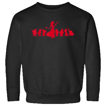 Discover Disneyss Snow White And The Seven Dwarfs Red Silhouette Sweatshirts