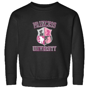 Discover Disney Princess University College Text Logo Gra Sweatshirts