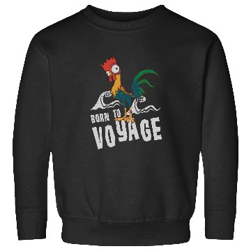 Discover Disney Moana Hei Hei Rooster Born To Voyage Chest Portrait Sweatshirts