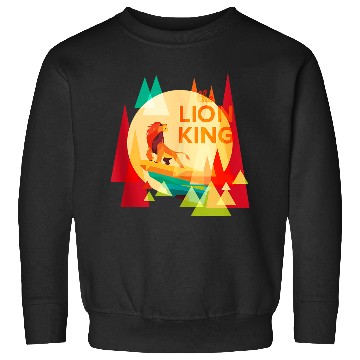 Discover Disneyss The Lion King Simba Pride Rock Paper Cut Chest Logo Sweatshirts