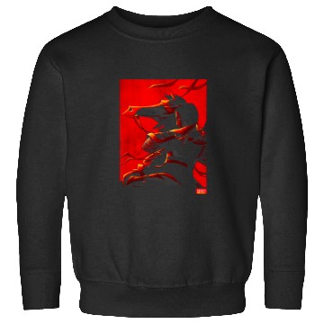 Discover Disney Mulan and Khan Red Poster Graphic Sweatshirts