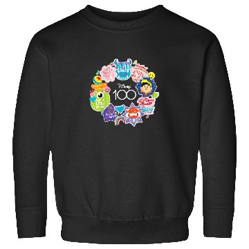 Discover Disney 100 Pixar Happy Faces Sticker Circle D100 Sweatshirts