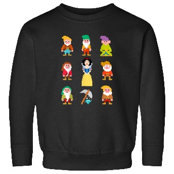 Discover Disneyss Snow White Pixelated Dwarfs Graphic Sweatshirts