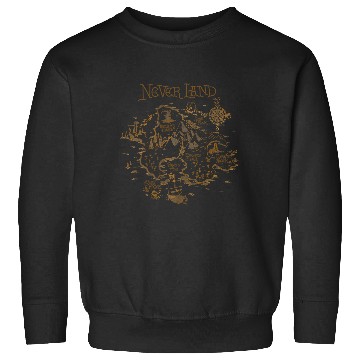 Discover Disney Peter Pan Never Land Map Graphic Sweatshirts